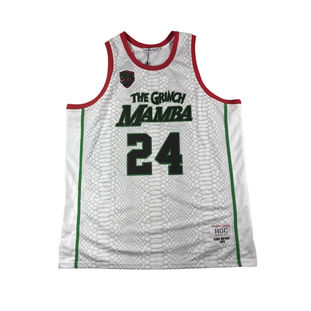 Headgear Classics Kobe Bryant The Grinch Mamba Jersey White Mens Size 4XL NWT